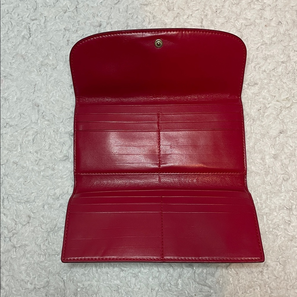 Coach Signature Cavas Elle Hobo Bag and Wallet Set in Brown w Red Leather Trim - Picture 13 of 17